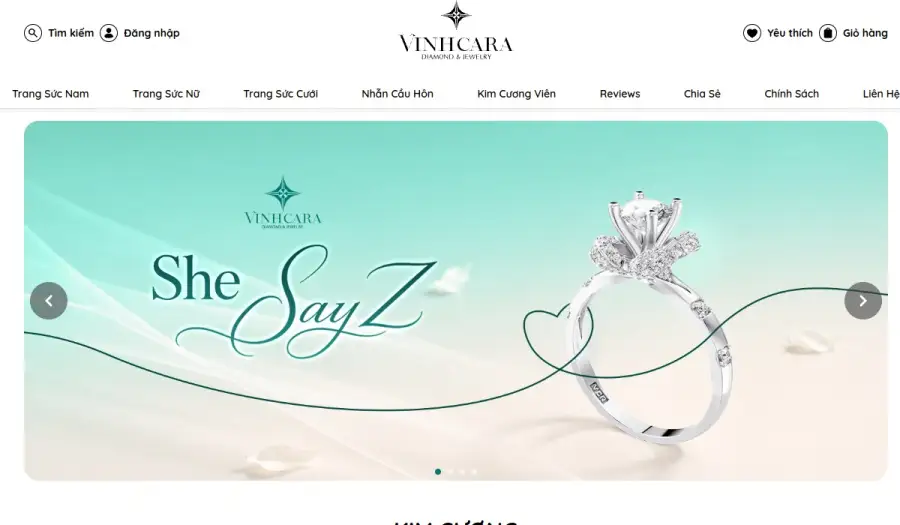 Website vinhcara.com